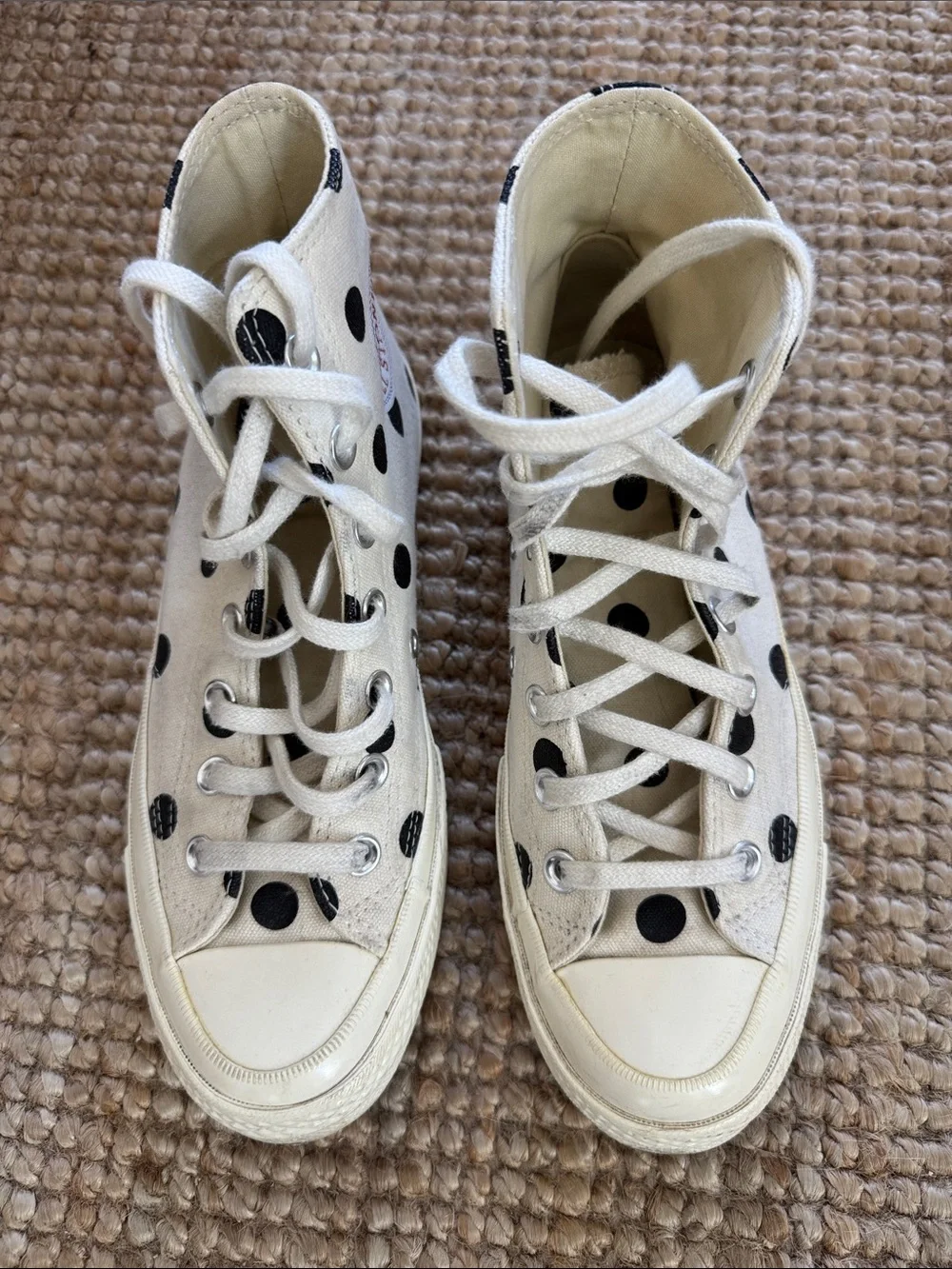 CDG Play Converse ‘70 Hi in Polka Dot